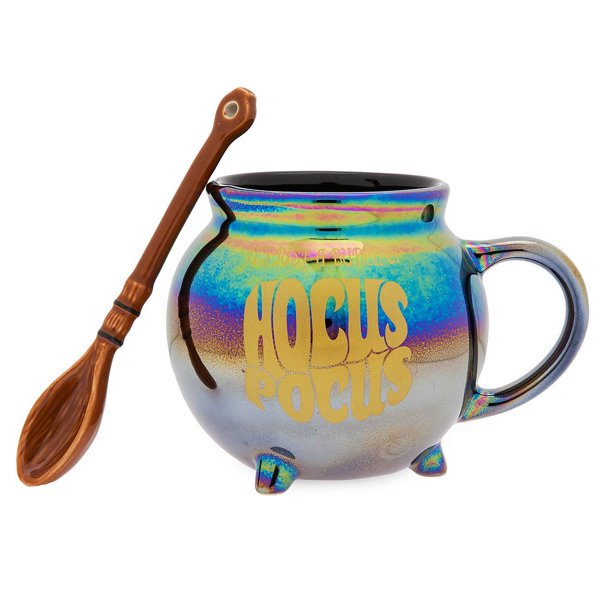 Disney Store Hocus Pocus Iridescent Cauldron Mug and Spoon Set